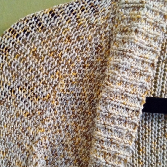 Womans 26/28 Lane Bryant Orange, Silver And Cream Cardigan Sweater - Picture 3 of 5